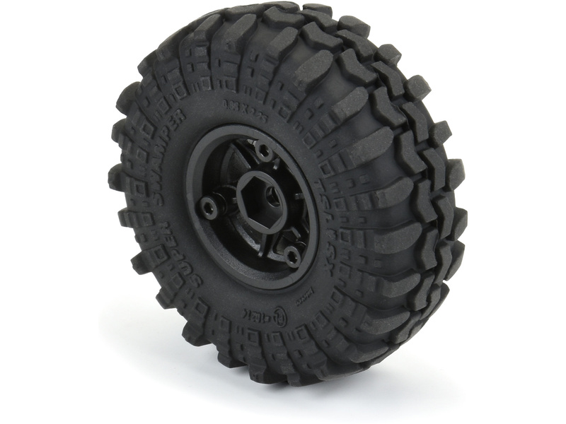 Pro-Line kolo 1.0" 1:24, pneu Interco Super Swamper, disk černý H7 (4)