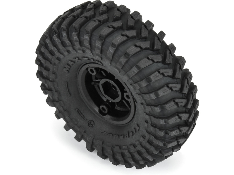 Pro-Line kolo s pneu 1:24 Maxxis Trepador 1.0", disk černý Holocomb H7mm (4)