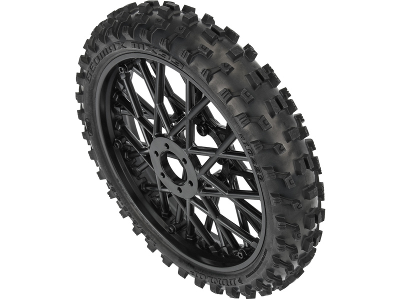 Pro-Line kolo s pneu Dunlop Geomax MX33 V2 Bead CR4 přední, disk černý: PM-MX