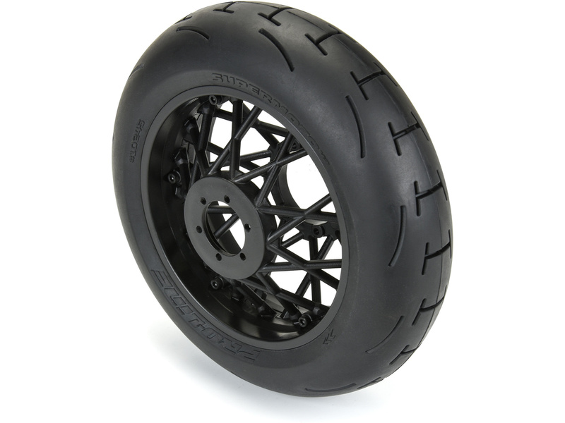 Pro-Line kolo s pneu 1:4 Supermoto 2.0 S3 zadní, disk černý: PM-MX/SM
