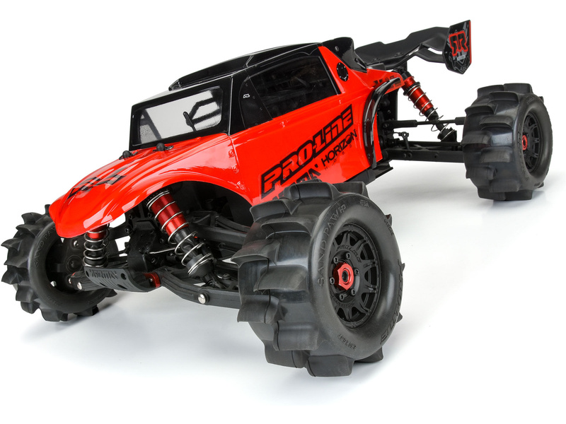 Pro-Line kolo 1:10, pneu 2.8" Sand Paw HP Belted, disk černý Raid 12/14mm (2)