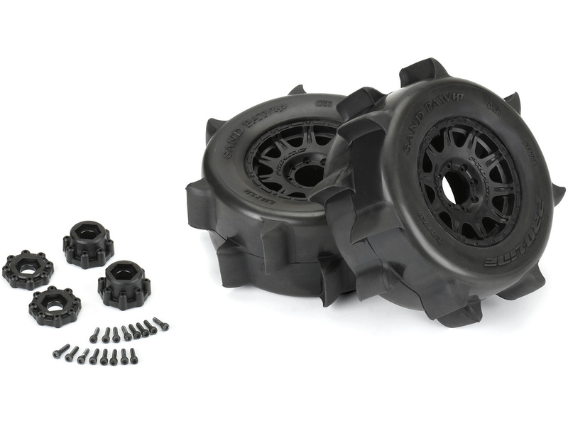 Pro-Line kolo 3.8", pneu Sand Paw HP Belted, disk Raid černý (2)