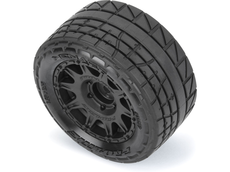 Pro-Line kolo s pneu 1:18 Menace Street H12mm, disk černý (4): Granite GROM