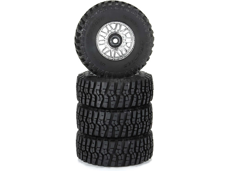 Pro-Line kolo s pneu 1:14 Flat Iron H12, disk chrom Diablo (4): Typhon Grom