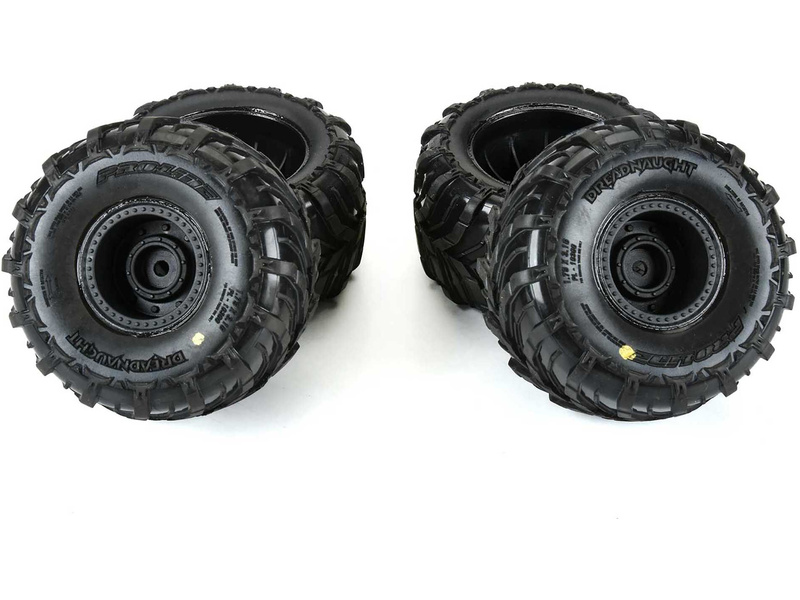 Pro-Line kolo 1:16, pneu Dreadnaught, disk černý (4): Arrma Gorgon/Quake Grom