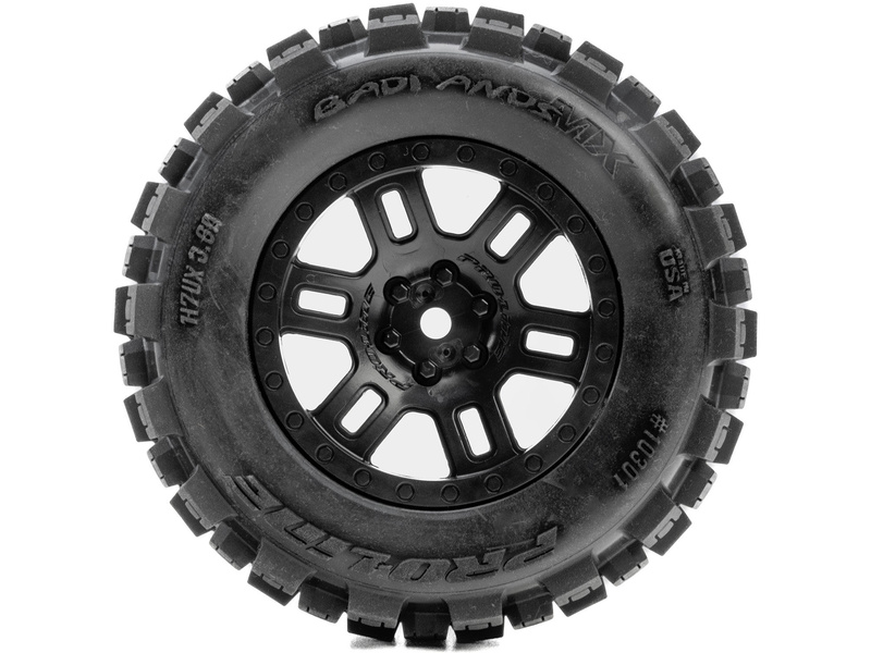 Pro-Line kolo 1:16, pneu Badlands, disk černý H12mm (2): Arrma Mini Kraton