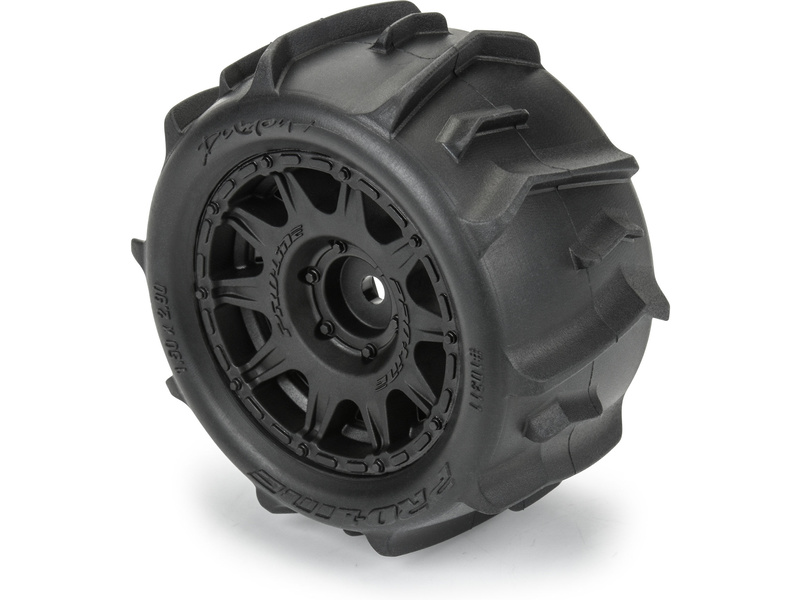 Pro-Line kolo 1:18, pneu Dumont, disk černý, H12mm (4): Granite GROM