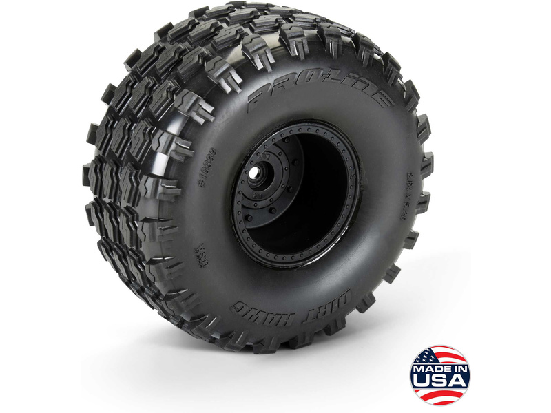 Pro-Line kolo 1:10 s pneu Dirt Hawg 2.0 2.6", disk černý Stock (2): Arrma Quake, Gorgon
