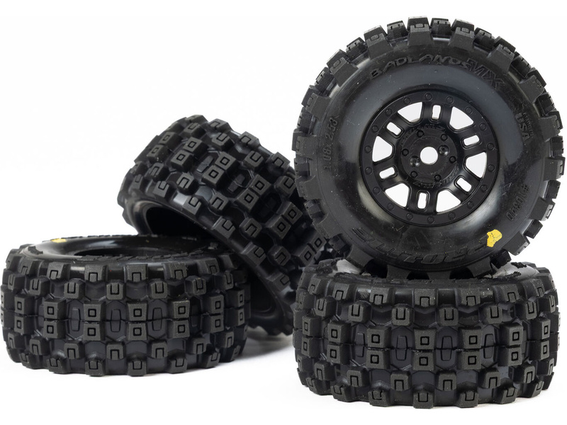 Pro-Line kolo 1:16, pneu Badlands MX, disk černý H12mm (4): Mojave Grom