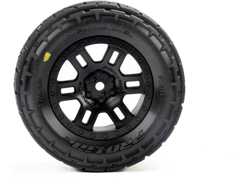 Pro-Line kolo 1:16 s pneu Menace, disk Split Six černý 12mm (2): Arrma Mini Kraton