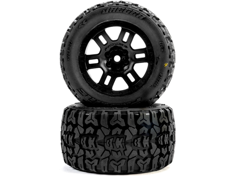 Pro-Line kolo 1:16 s pneu Jaeger, disk Split Six černý 12mm (2): Arrma Mini Kraton