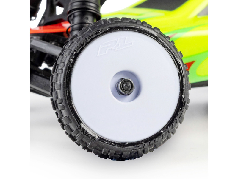 Pro-Line kolo 1:24 kobercové, přední Wedge, zadní Prism, disk bílý, Hex 7mm (4): Losi Micro-B