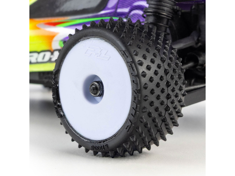 Pro-Line kolo 1:24 kobercové, přední Wedge, zadní Prism, disk bílý, Hex 7mm (4): Losi Micro-B