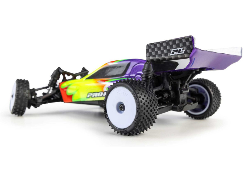Pro-Line kolo 1:24 kobercové, přední Wedge, zadní Prism, disk bílý, Hex 7mm (4): Losi Micro-B