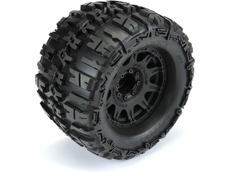 Pro-Line kolo 3.8", pneu Trencher X, disk Raid H17 černý (2)
