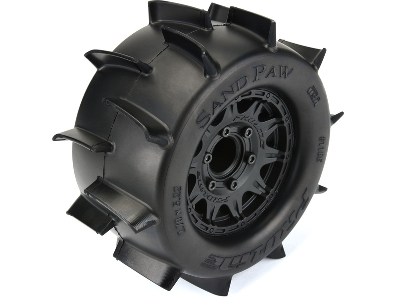 Pro-Line kolo 2.8", pneu Sand Paw, disk Raid H12 černý (2)