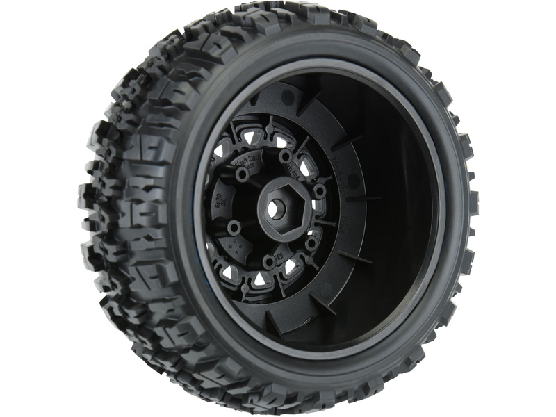 Pro-Line kolo 2.2/3.0", pneu Trencher X, disk Raid H12 černý (2)