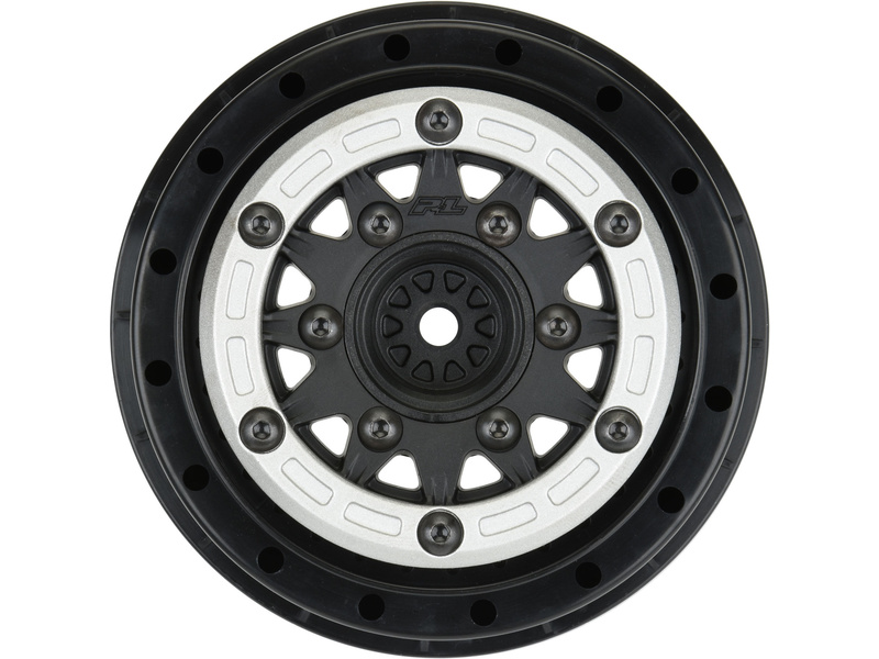 Pro-Line disk 2.2/3.0" Raid bead lock H12/H14 SC stříbrno-černý (2)