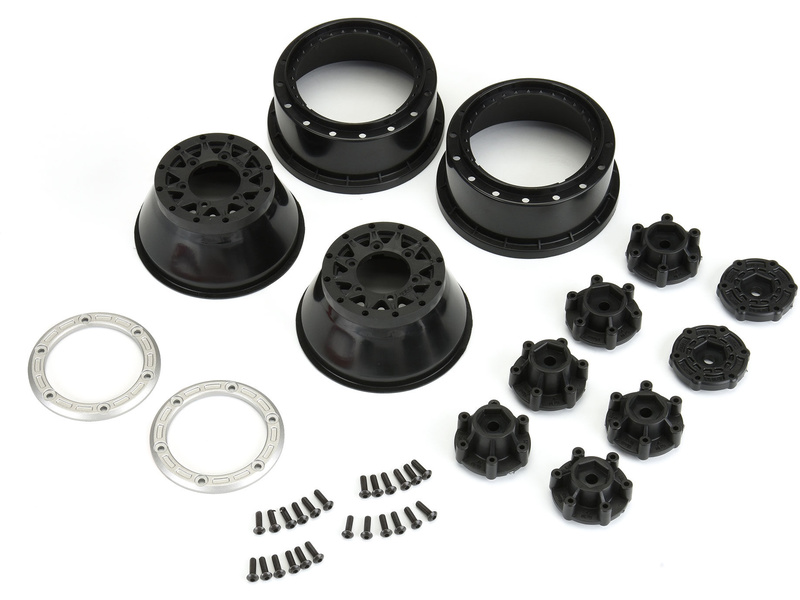 Pro-Line disk 2.2/3.0" Raid bead lock H12/H14 SC stříbrno-černý (2)