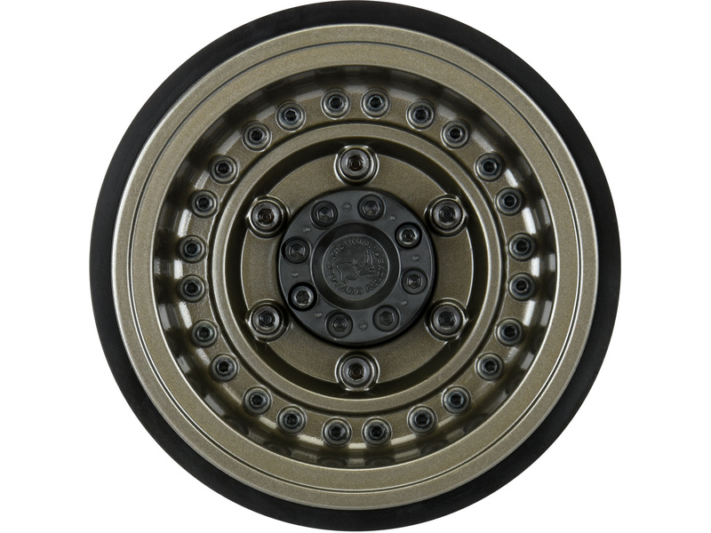 Pro-Line disk 2.9" Black Rhino Armory Gunmetal Aluminum Dual Offset (+5/+10): Axial SCX6