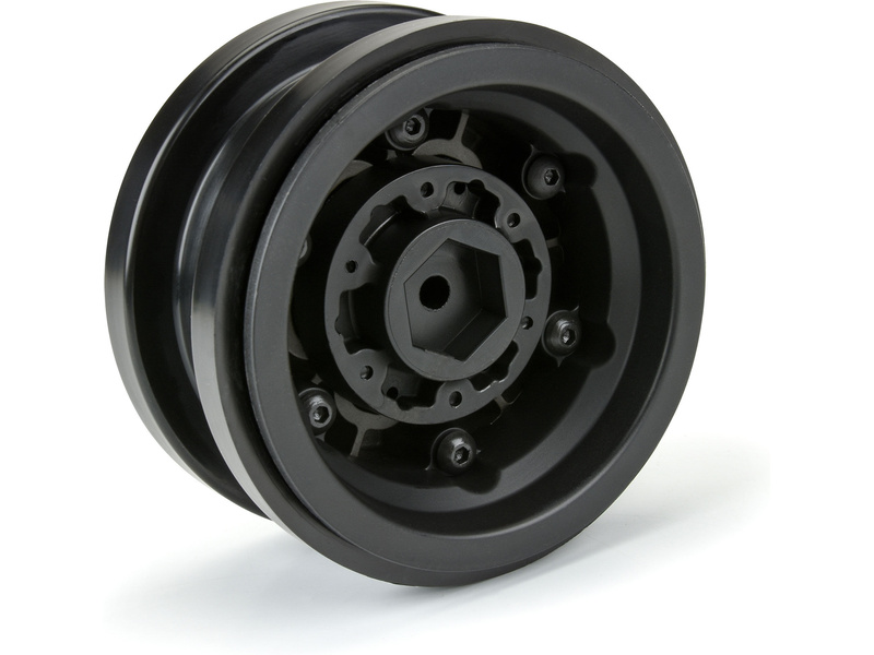 Pro-Line disk 2.9" Black Rhino Armory Gunmetal Aluminum Dual Offset (+5/+10): Axial SCX6