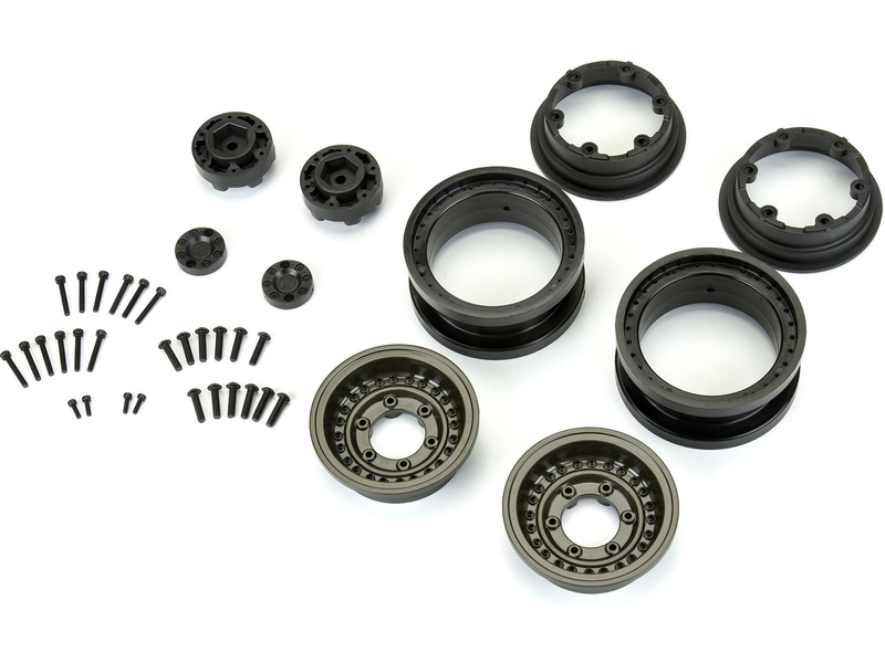 Pro-Line disk 2.9" Black Rhino Armory Gunmetal Aluminum Dual Offset (+5/+10): Axial SCX6