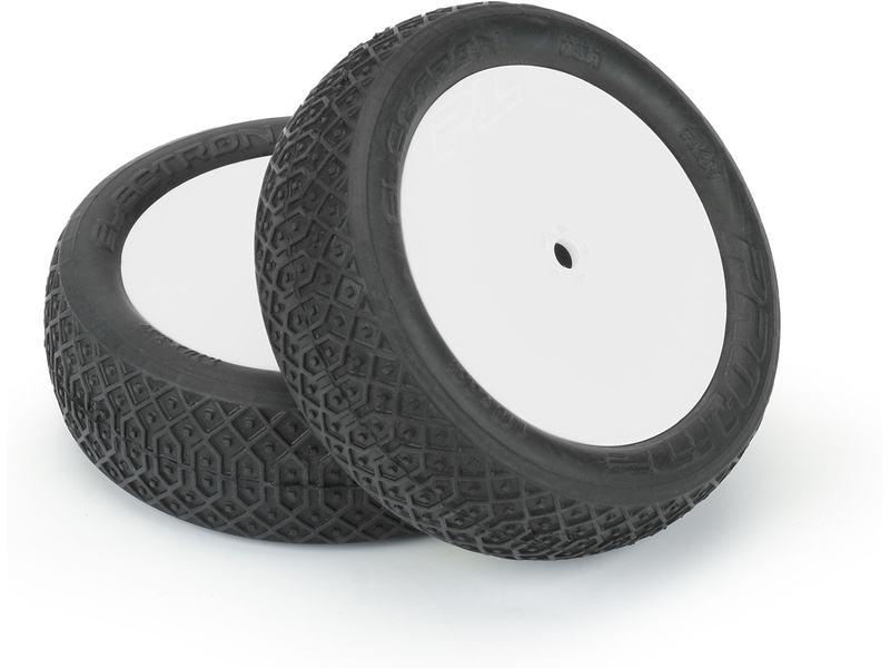 Pro-Line kolo 2.2", pneu Electron MC 2WD Buggy, disk Velocity H12 bílý - přední (2)