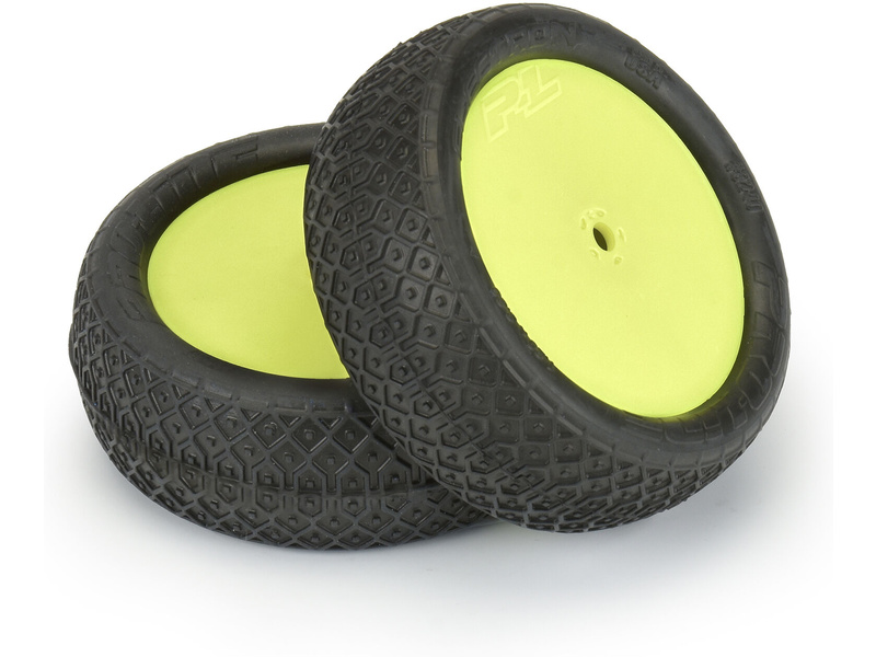 Pro-Line kolo 2.2", pneu Electron MC 4WD Buggy přední, disk Velocity H12 žlutý (2)