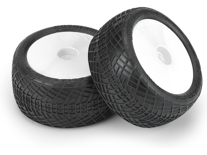 Pro-Line kolo 2.2", pneu Positron MC Buggy zadní, disk Velocity H12 bílý (2)