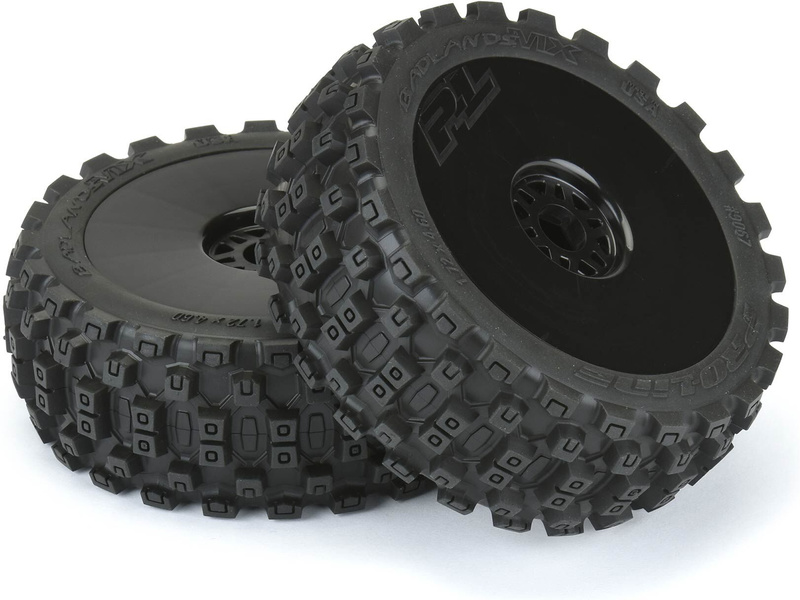Pro-Line kolo 3.3", pneu Badlands MX M2 Buggy, disk H17 černý (2)