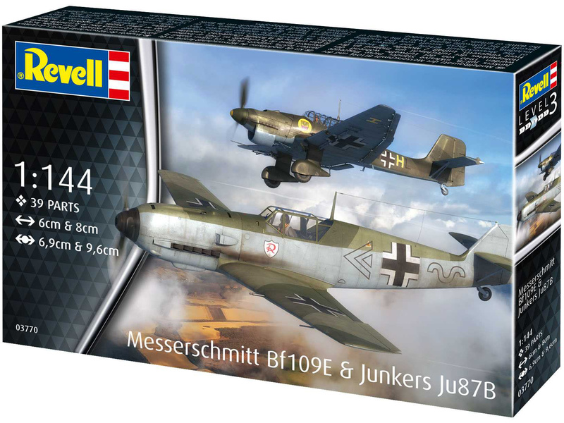 Revell Messerschmitt Bf109E, Junkers Ju87B Stuka (1:144)