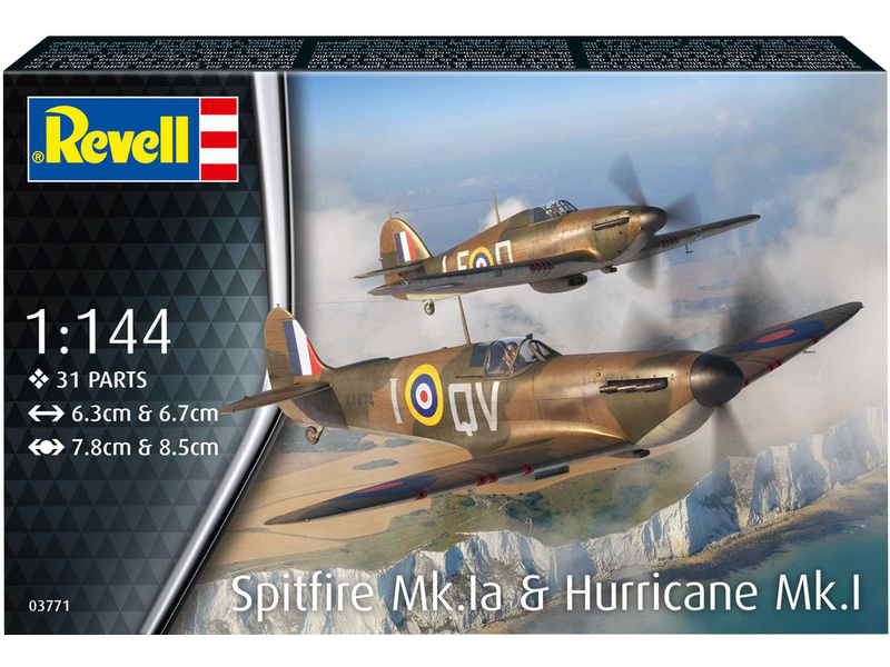 Revell Supermarine Spitfire Mk.Ia, Hawker Hurricane Mk.I (1:144)
