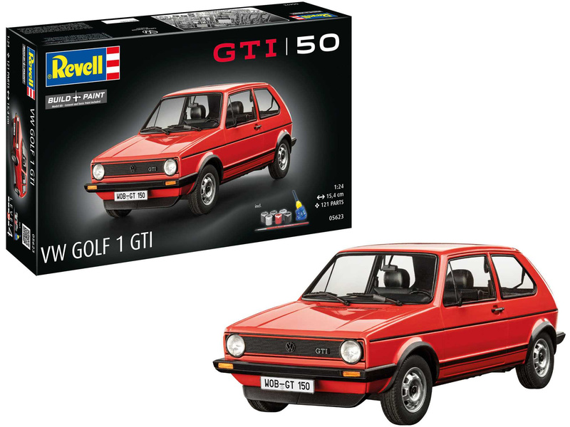 Revell Volswagen Golf 1 GTi (50th Anniversary) (1:24) (Giftset)