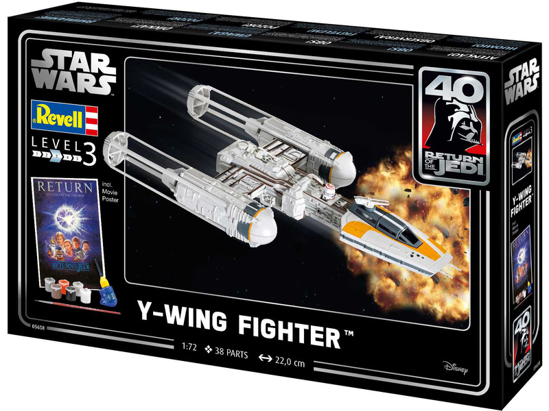 Revell SW Y-wing Fighter (1:72) (Giftset)