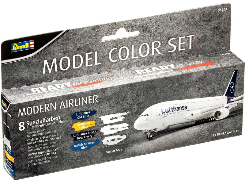 Revell sada akrylových barev moderní letadla (8 x 17ml)