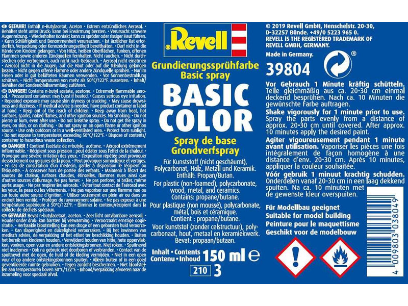 Revell podkladová barva Basic Color ve spreji 150ml,