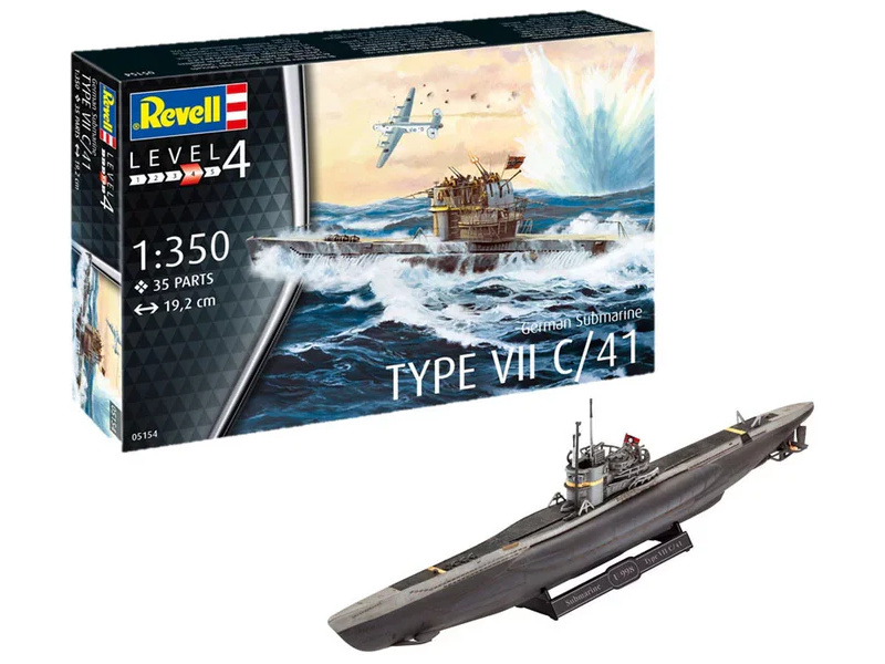 Revell German Submarine Type VII C/41 (1:350) (starter set)