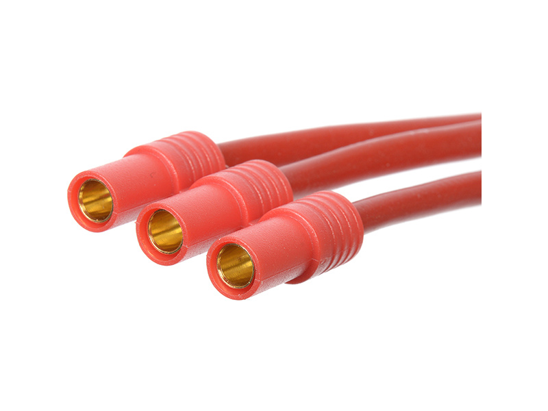 Konektor zlacený 3.5mm 3-pin samice s kabelem 14AWG 10cm