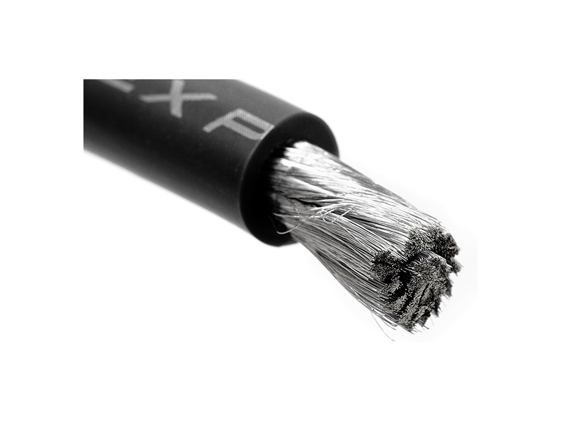 Kabel se silikonovou izolací Powerflex 8AWG černý (1m)