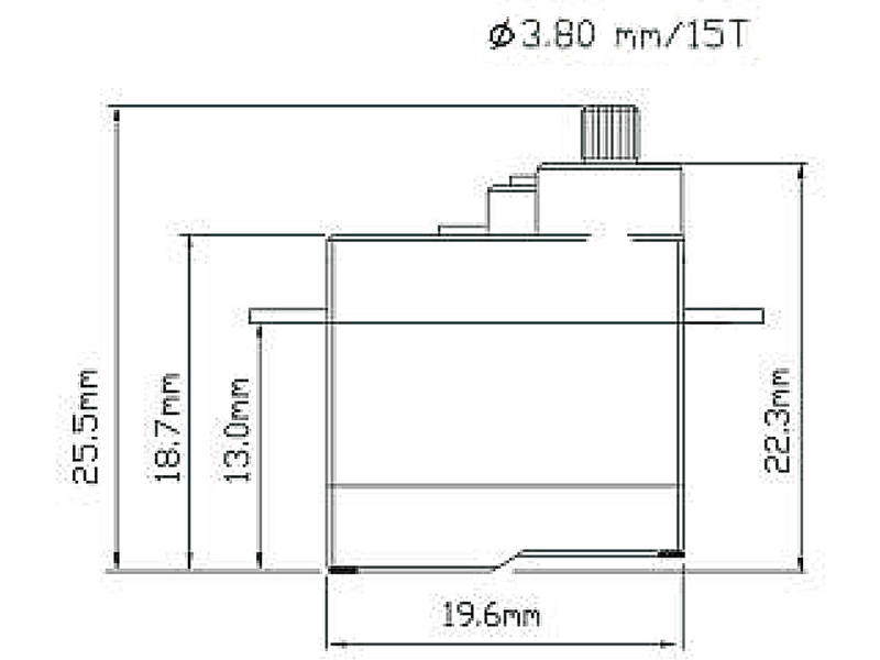 Robbe servo FS 135X HV 2.2kg.cm 0.048s/60° MG 15T-Mini