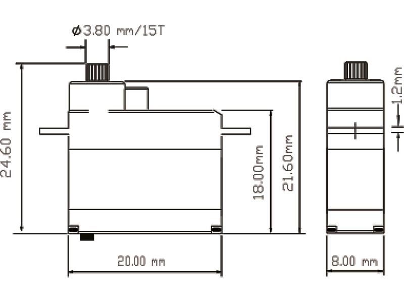 Robbe servo FS 138X HV 3.4kg.cm 0.043s/60° MG 15T-Mini