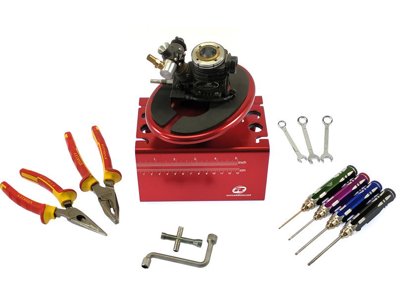 Robitronic stojan na RC auta červený