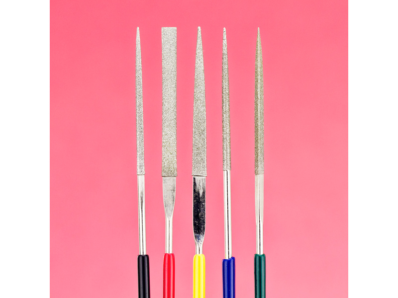 Modelcraft diamantové jehlové pilníky s rukojetí (5ks)