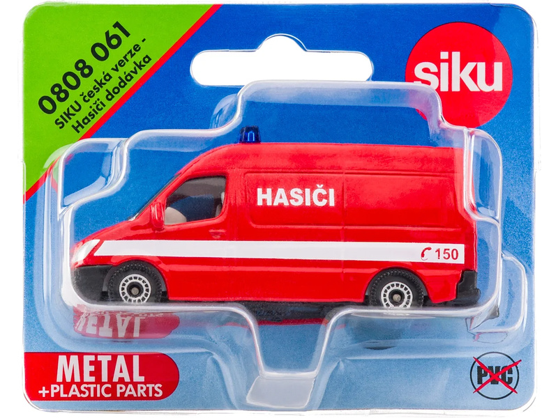 SIKU Blister - hasičská dodávka (česká verze) 1:50
