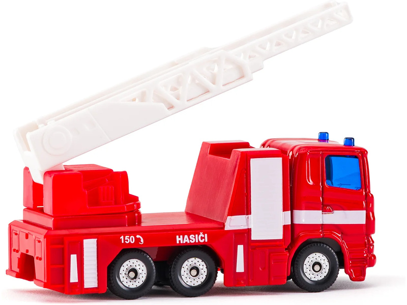 SIKU Blister - hasičské auto s výsuvným žebříkem (česká verze) 1:50