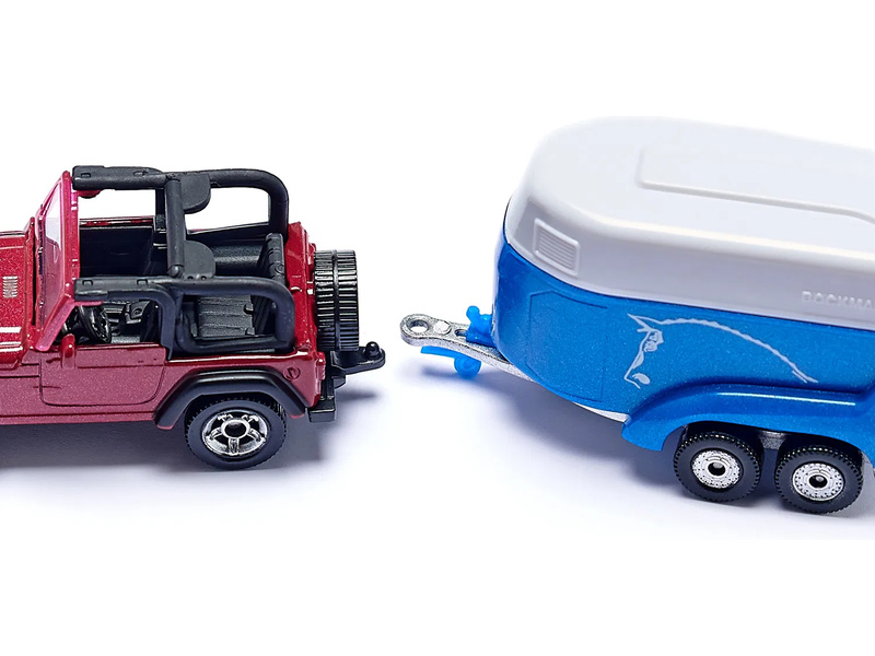 SIKU Blister - Terénní vůz s přívěsem a koněm