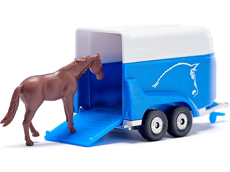 SIKU Blister - Terénní vůz s přívěsem a koněm
