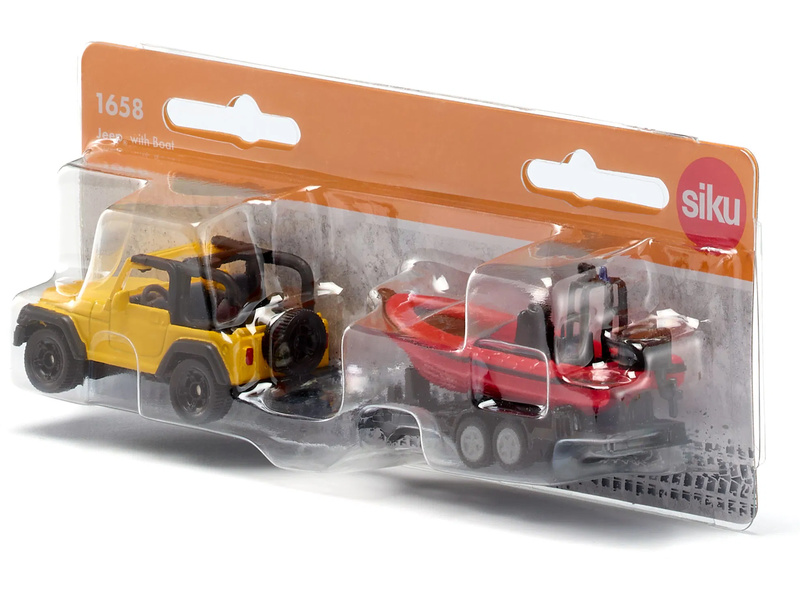 SIKU Blister - Jeep se člunem