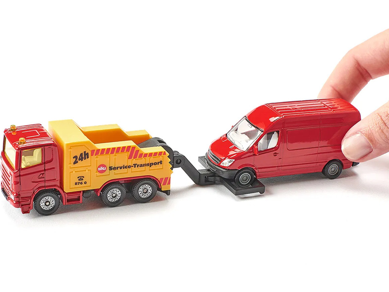 SIKU Blister - Odtahové auto s dodávkou