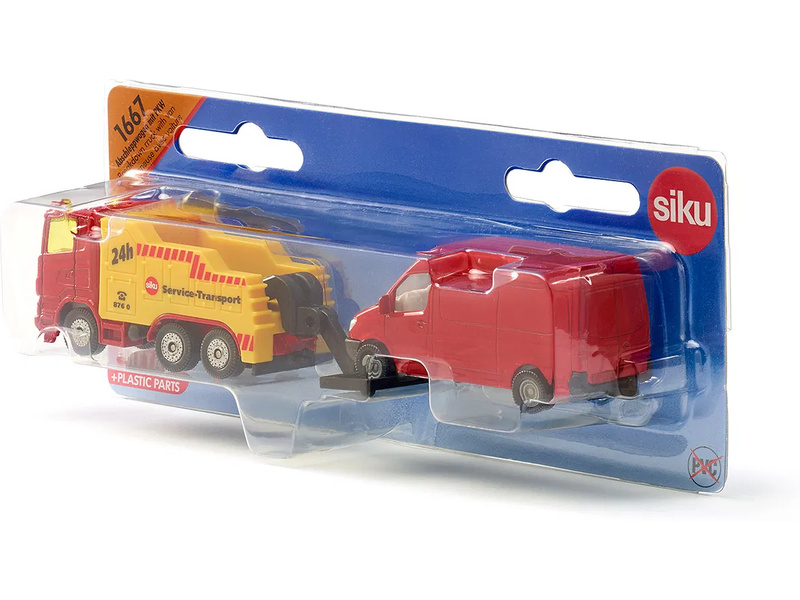 SIKU Blister - Odtahové auto s dodávkou